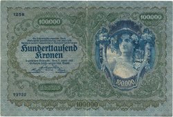 100000 Kronen ÖSTERREICH  1922 P.081