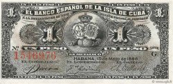 1 Peso CUBA  1896 P.047a AU