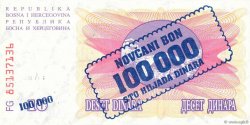 100000 Dinara BOSNIA E ERZEGOVINA  1993 P.034a FDC