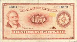 100 Kroner DINAMARCA  1965 P.046d BC+