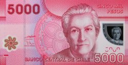 5000 Pesos CHILE  2009 P.163 UNC
