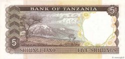 5 Shillings TANZANIA  1966 P.01a SC+