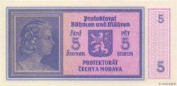 5 Korun BOHEMIA & MORAVIA  1940 P.04a UNC