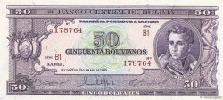50 Bolivianos BOLIVIEN  1945 P.141