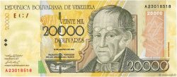 20000 Bolivares VENEZUELA  2001 P.086a FDC