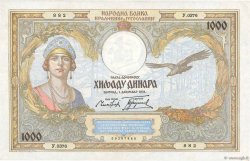 1000 Dinara YUGOSLAVIA  1931 P.029 SPL+