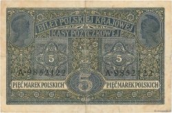 5 Marek POLAND  1917 P.010 VF