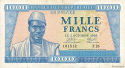 1000 Francs GUINEA  1958 P.09 MB a BB
