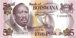 5 Pula BOTSWANA (REPUBLIC OF)  1976 P.03a