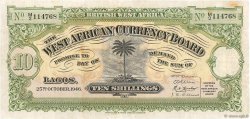 10 Shillings ÁFRICA OCCIDENTAL BRITÁNICA  1946 P.07b