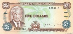 5 Dollars GIAMAICA  1991 P.70d