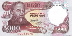 5000 Pesos Oro COLOMBIE  1987 P.435a NEUF