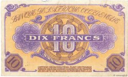 10 Francs FRENCH WEST AFRICA  1943 P.29 RC+