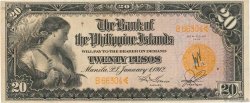20 Pesos FILIPPINE  1912 P.009b q.SPL