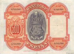 500 Pesetas ESPAGNE  1927 P.073a TTB