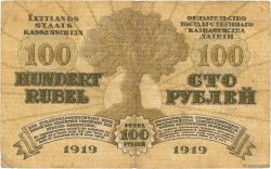 100 Rubli LATVIA  1919 P.07f VF