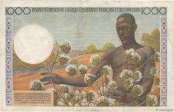 1000 Francs AFRIQUE ÉQUATORIALE FRANÇAISE  1957 P.34 MBC