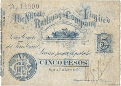 5 Pesos CHILI  1891 P. -