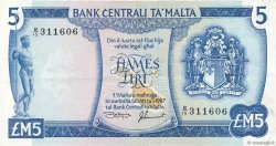 5 Liri MALTE  1973 P.32c TTB+