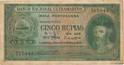 5 Rupias INDIA PORTUGUESA  1945 P.035 BC