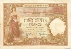 500 Francs DJIBOUTI  1938 P.09b VF-