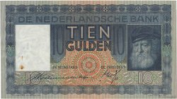10 Gulden NETHERLANDS  1937 P.049 VF+