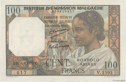 100 Francs - 20 Ariary MADAGASKAR  1961 P.052