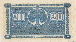 20 Markkaa FINLANDIA  1945 P.086