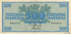 500 Markkaa FINLAND  1955 P.096a