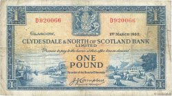 1 Pound ÉCOSSE  1952 P.191a