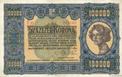 100000 Korona HUNGARY  1923 P.072a VF