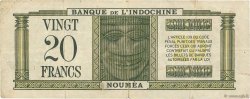 20 Francs NOUVELLE CALÉDONIE  1944 P.49 BC