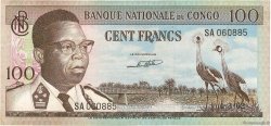 100 Francs REPúBLICA DEMOCRáTICA DEL CONGO  1962 P.006a