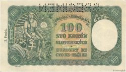 100 Korun Spécimen SLOWAKEI  1940 P.11s fST+