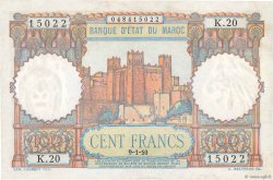 100 Francs MOROCCO  1950 P.45 XF