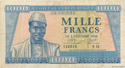 1000 Francs GUINEA  1958 P.09 BC a MBC