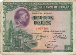 500 Pesetas SPANIEN  1928 P.077a SS