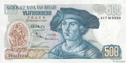 500 Francs BELGIEN  1971 P.135b VZ