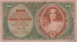 50000 Kronen AUSTRIA  1922 P.080