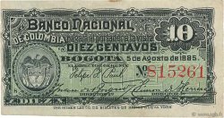 10 Centavos COLOMBIA  1885 P.181 AU