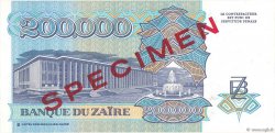 200000 Zaïres Spécimen ZAÏRE  1992 P.42s pr.NEUF