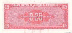 25 Centavos Oro DOMINICAN REPUBLIC  1961 P.087a UNC-