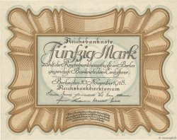 50 Mark ALLEMAGNE  1918 P.065 SPL