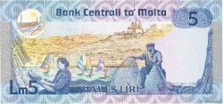 5 Liri MALTA  1986 P.38 XF