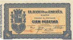 100 Pesetas ESPAGNE Gijon 1937 PS.580