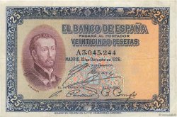 25 Pesetas ESPAGNE  1926 P.071a TTB