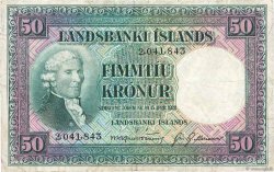 50 Kronur ICELAND  1948 P.34a