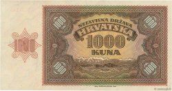 1000 Kuna CROAZIA  1941 P.04a q.FDC