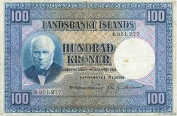 100 Kronur ISLANDA  1948 P.35a MB