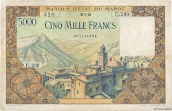 5000 Francs MAROC  1953 P.49 TB